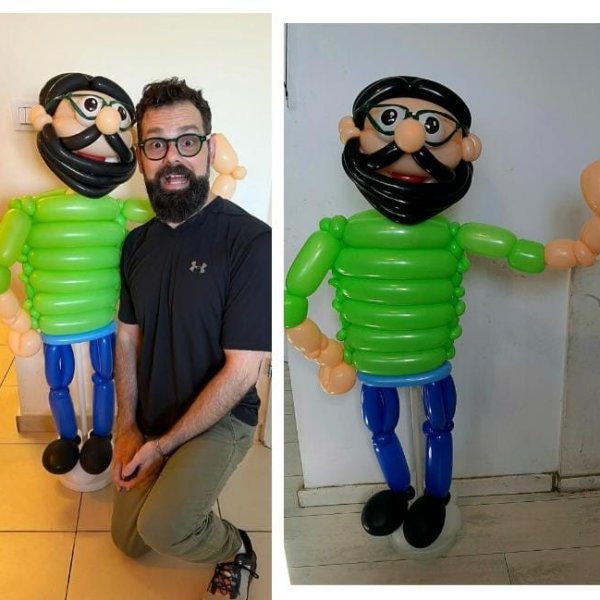עיצובי בלונים בהתאמה אישית - דמות מבלונים